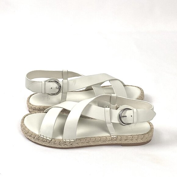 Marc Fisher LTD Tallia Leather Platform Espadrille Criss-Cross Strap Sandal 9.5 - Picture 4 of 8